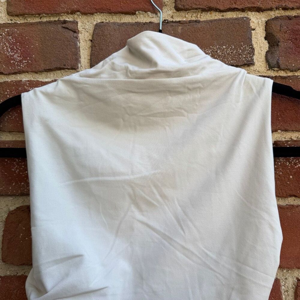 Aritzia Original Contour Flourish Top cream Ruched Square neck XL NEW - Picture 8 of 12